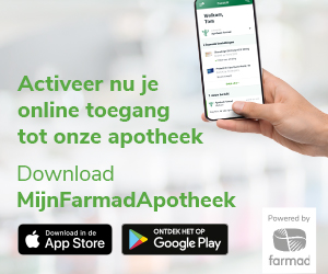 Activeer nu je online toegang tot onze apotheek. Download MijnFarmadApotheek op http://www.farmad.online/